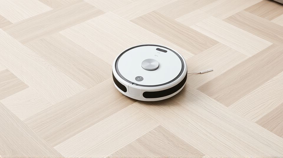 Robot Vacuum Cleaner on the floor